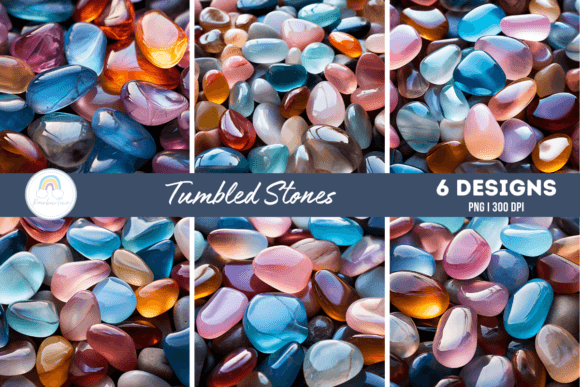 3D Tumbled Stones Background for Creative Projects