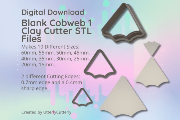 Clay Cutter STL File: Blank Cobweb 1 Design
