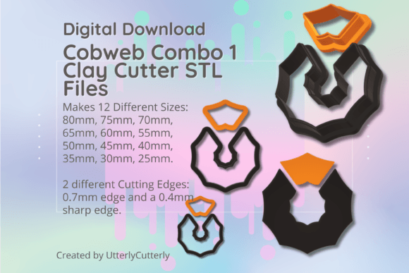 Clay Cutter STL File - Cobweb Combo 1: Strategic Asset for Whimsigoth Production