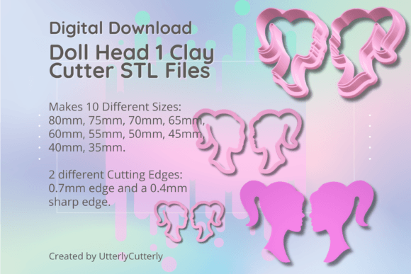 Clay Cutter STL File - Fashion Doll Head: Technical Specs and Creative Applications