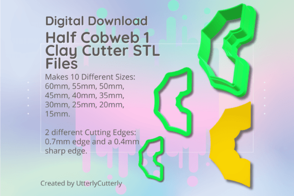 Clay Cutter STL File - Half Cobweb 1: Integrating Whimsigoth Design into Your Production Workflow