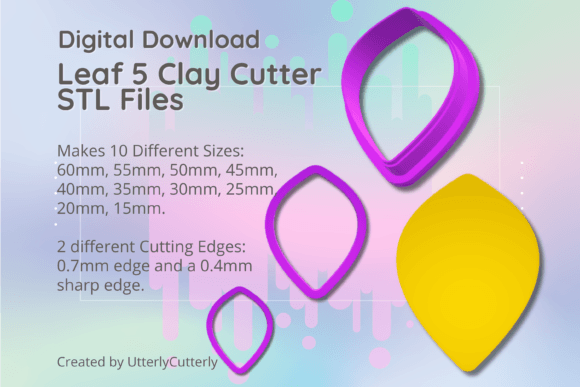 Clay Cutter STL File - Leaf 5: Digital Design Specifications and Practical Application