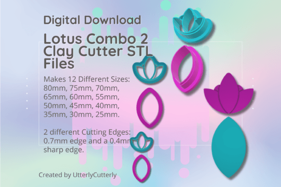 Clay Cutter STL File - Lotus Pearl Combo2: Digital Evaluation Guide