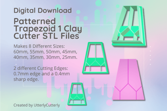 Clay Cutter STL File Patterned Trapezoid: Elevating Digital Craftsmanship