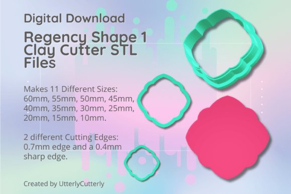 CLAY CUTTER STL FILE - REGENCY 1: Technical Specifications and Creative Applications for Digital Fabrication