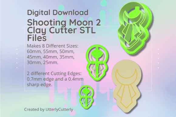 Clay Cutter STL File: Shooting Moon 2 Design