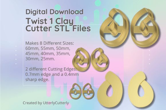 Clay Cutter STL File - Twist 1 - Modern: Elevating Handmade Creations
