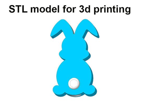 Easter Bunny Straw Topper STL File for 3D Printing