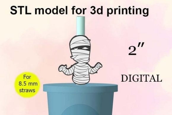 Elevating Seasonal Events: The Strategic Value of the Mummy Halloween Straw Topper STL File