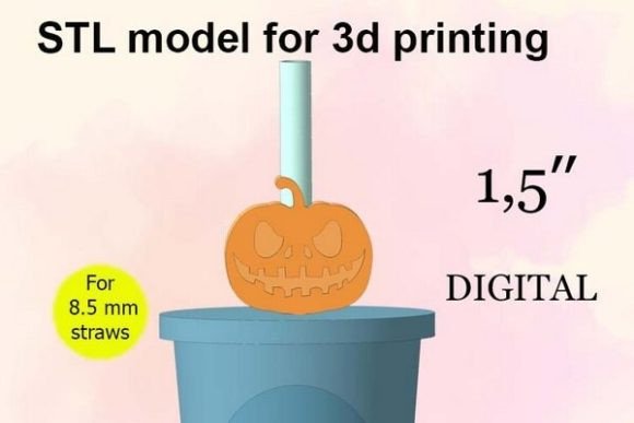 Halloween Pumpkin Straw Topper STL File Guide