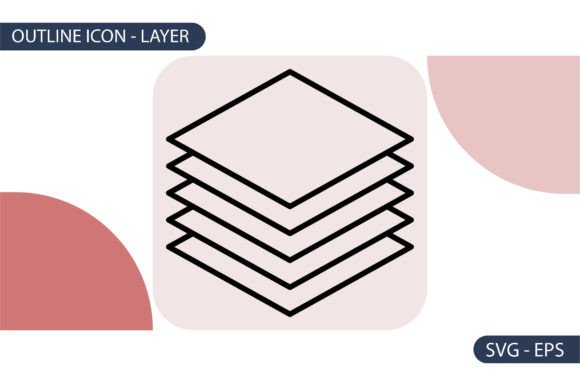 Layer Icon: Essential Outline Graphic for 3D Printing