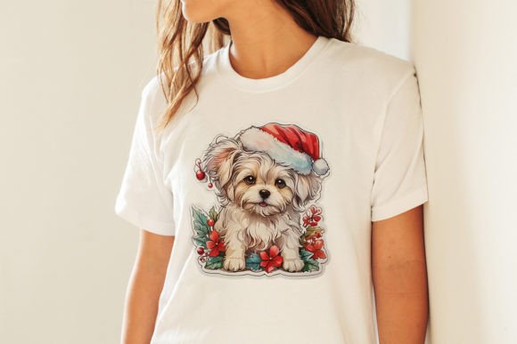 Maltese Dog Floral Art for Creative Projects