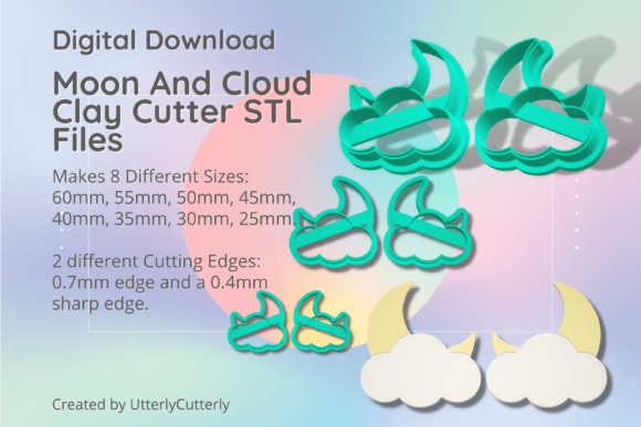 Mastering Polymer Clay and Baking with the Moon and Cloud 1 STL Cutter Bundle
