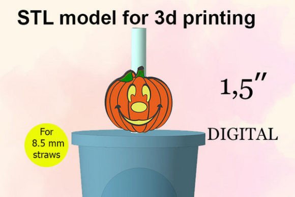 Pumpkin Straw Topper, STL File: Elevating Seasonal Hospitality with Digital Fabrication