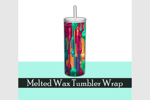 Rainbow Candle Wax 3D Tumbler Wrap: Mastering Melted Texture Designs for Sublimation
