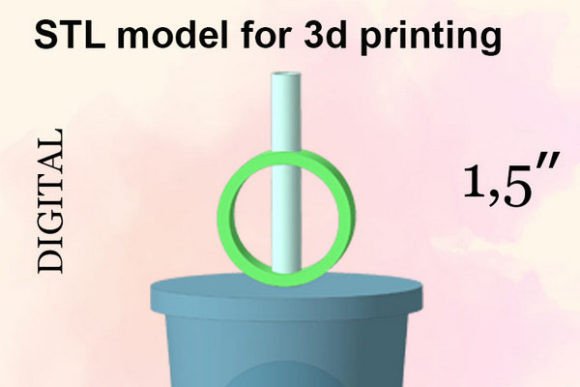 Simple Ring Straw Topper STL File: A Practical Asset for Event Styling