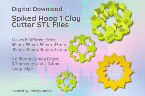Spiked Hoop Clay Cutter STL File