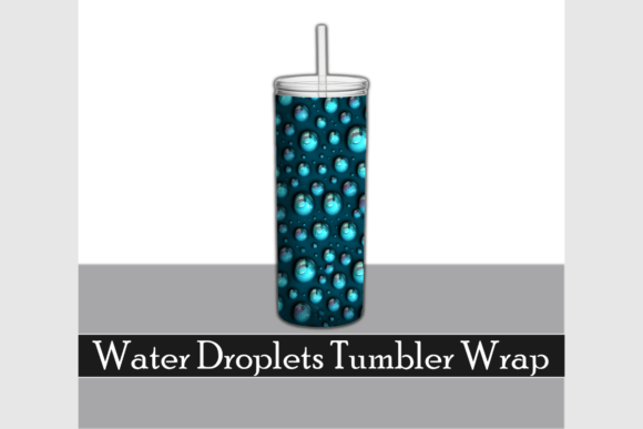 Water Droplets 3D Tumbler Wrap: A Practical Asset for Sublimation Printing